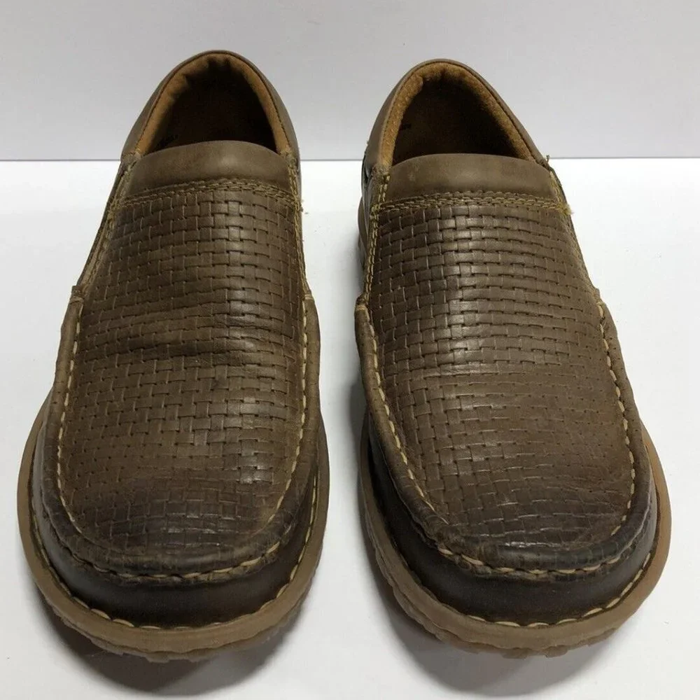 Born Men's Gudmund Slip On Loafer Brown Leather Shoes, Size 8.5M